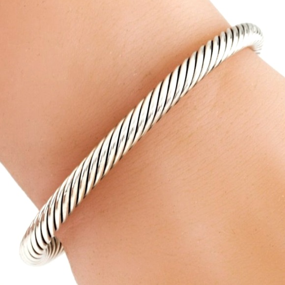 Classic Cable / Cuff / Bracelet / 14k / Gold / Sterling Silver / 2pc - Picture 11 of 11